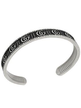 Gucci GG Marmont Bangle Double 925 Sterling Silver Bracelet